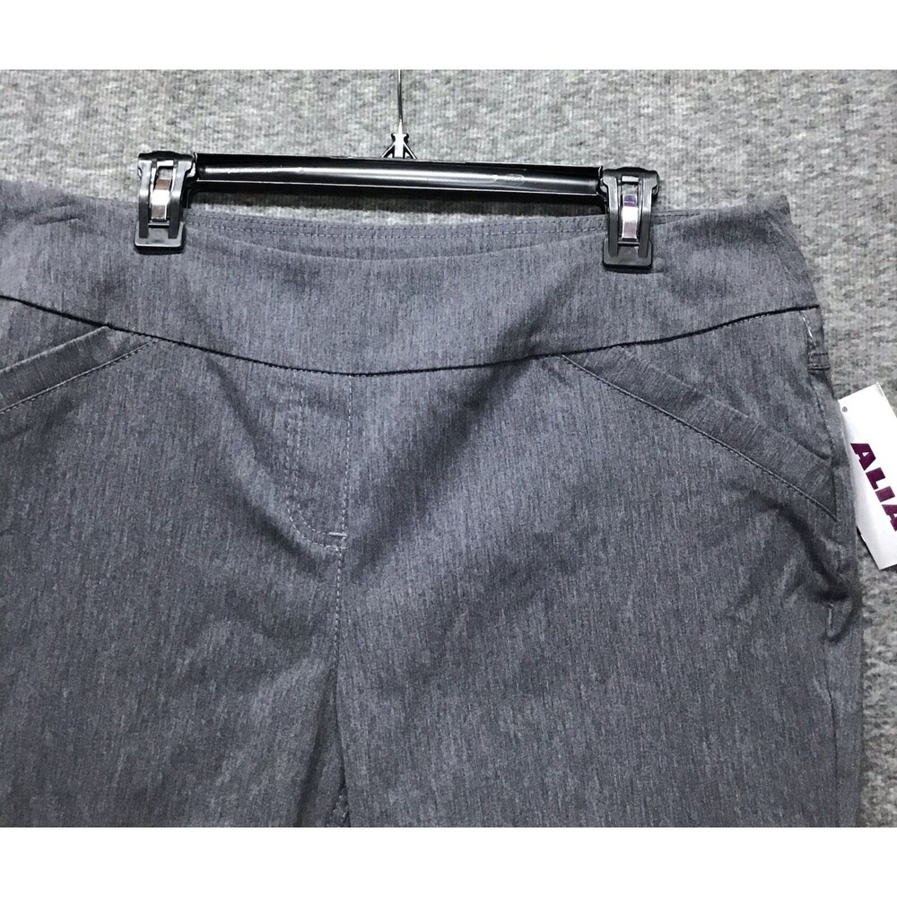Alia Petite Womens Dress Pants 16P Heather Gray Pull On Hight Rise NEW - Picture 4 of 8